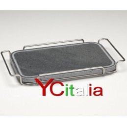 Pietra lavica da tavolo su griglia inox