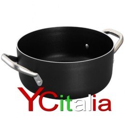 Casseruola bassa antiaderente in alluminio per induzione, 2 maniglie