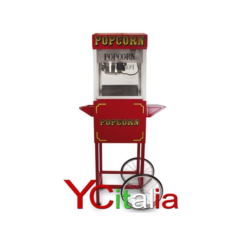 Macchina SemiProfessionale per Popcorn con carretto|Con carrello