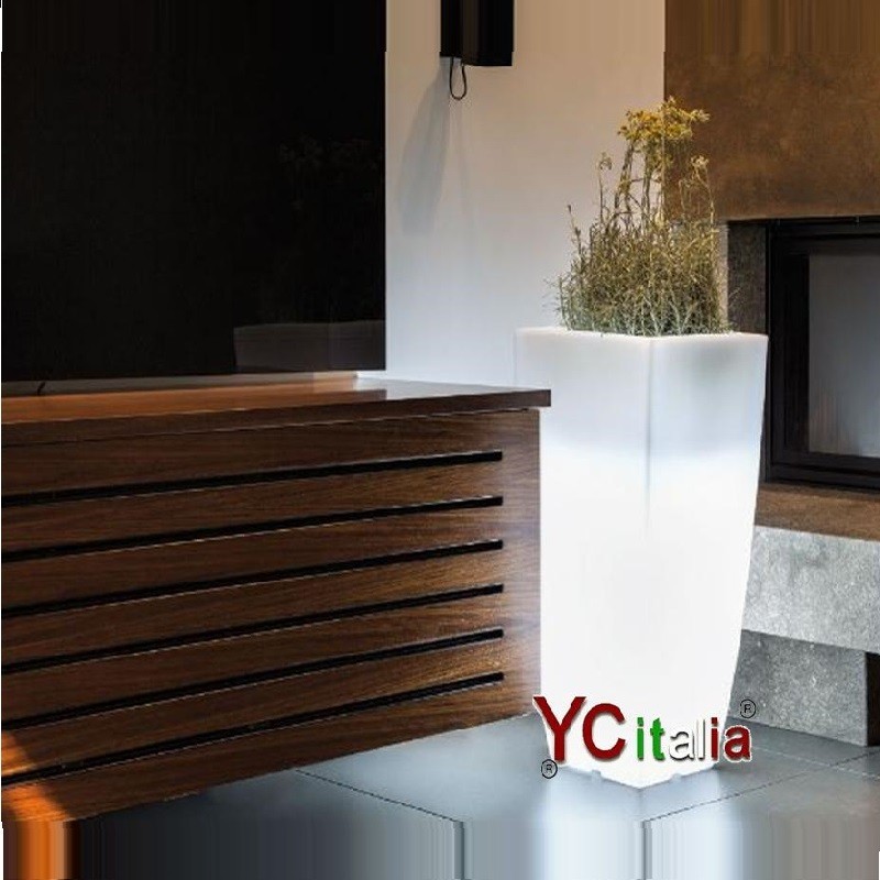 Vaso fiori illuminato per arredo H 70