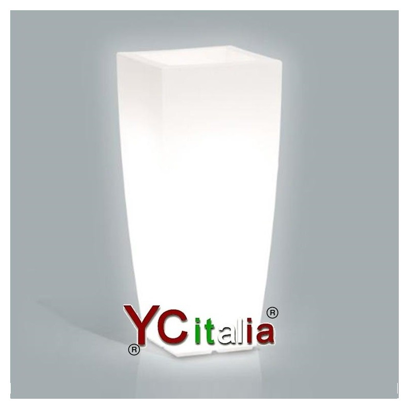 Fioriera LED multicolor con batteria H 90