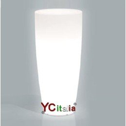 Vaso fiori quadrato illuminato per arredo