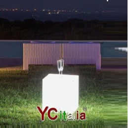 Sedia a cubo illuminato 40x40|Sedute a led