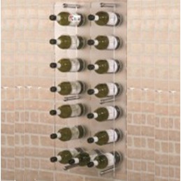 PortaBottiglie Vino da Parete, espositore in Plexiglass Design Tower 11  posti