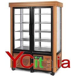 Vetrina in legno doppia per dolci 132x75x186 h