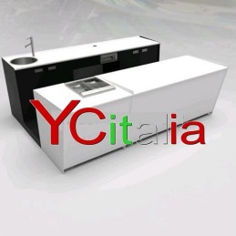 Banco bar e retrobanco 3 mt con espositore gelato