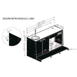 Banco bar e retrobanco 3 mt con espositore gelato4