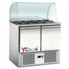 Saladette 2 porte con vetro curvo 900x700x1300 h