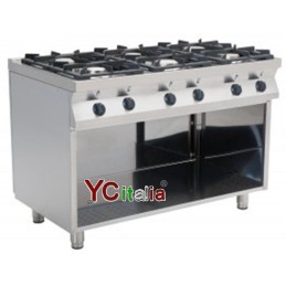 Cucina 6 fuochi kw 28,5 gas...