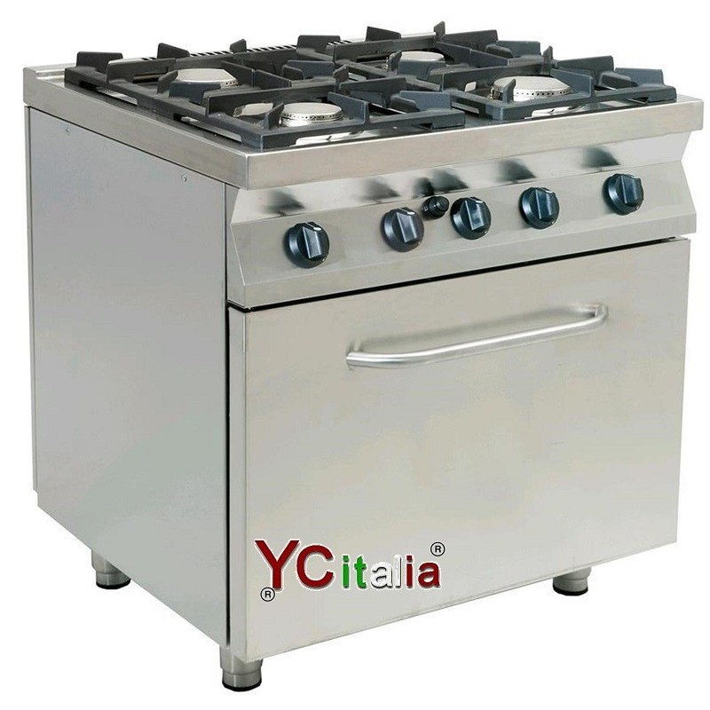 Cucina 4 Fuochi Kw 269 Con Forno Gas 800x700x850 H Cucine Con Forn