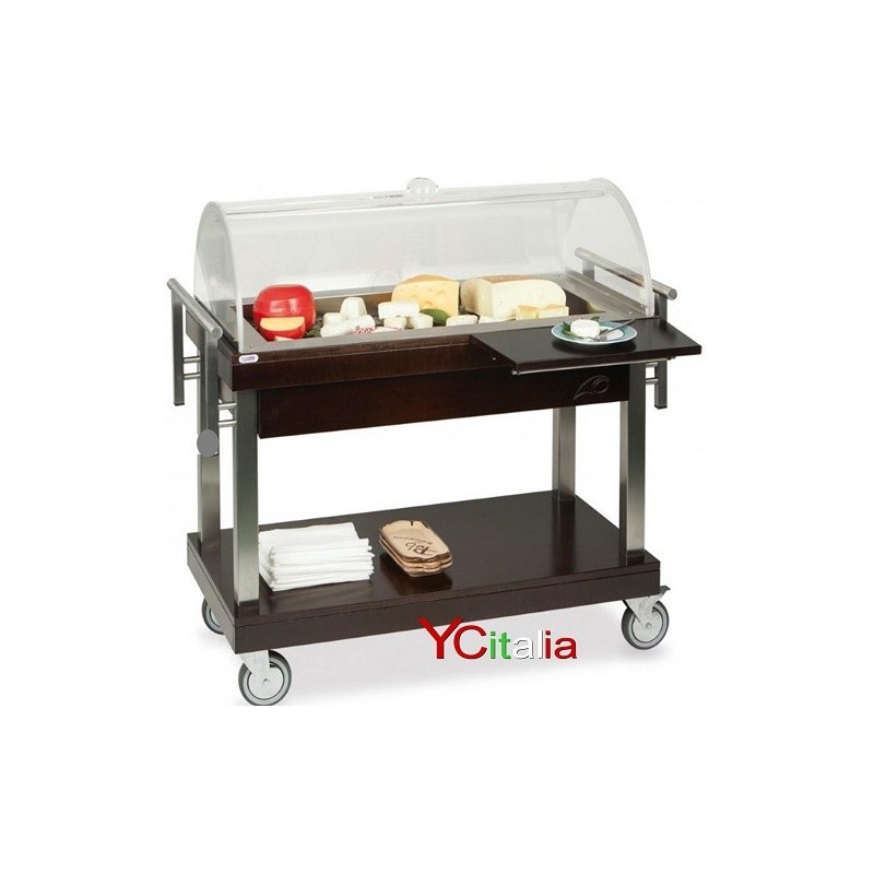 Carrello refrigerato in legno|Carrelli sala refrigerati