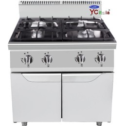 Cucina 4 fuochi a gas con ante|Cucine con vano aperto