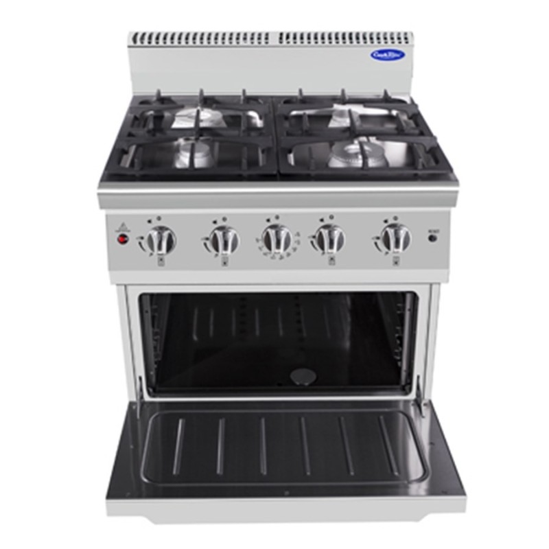 Cucina a gas a quattro fuochi con forno statico|Cucina con forno a gas