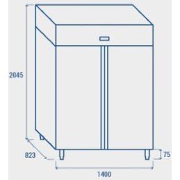 Frigorifero in acciaio 1400 litri
