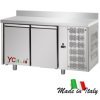 Tavolo refrigerato con alzatina 2 porte|Tavoli refrigerati inox 700 profondità