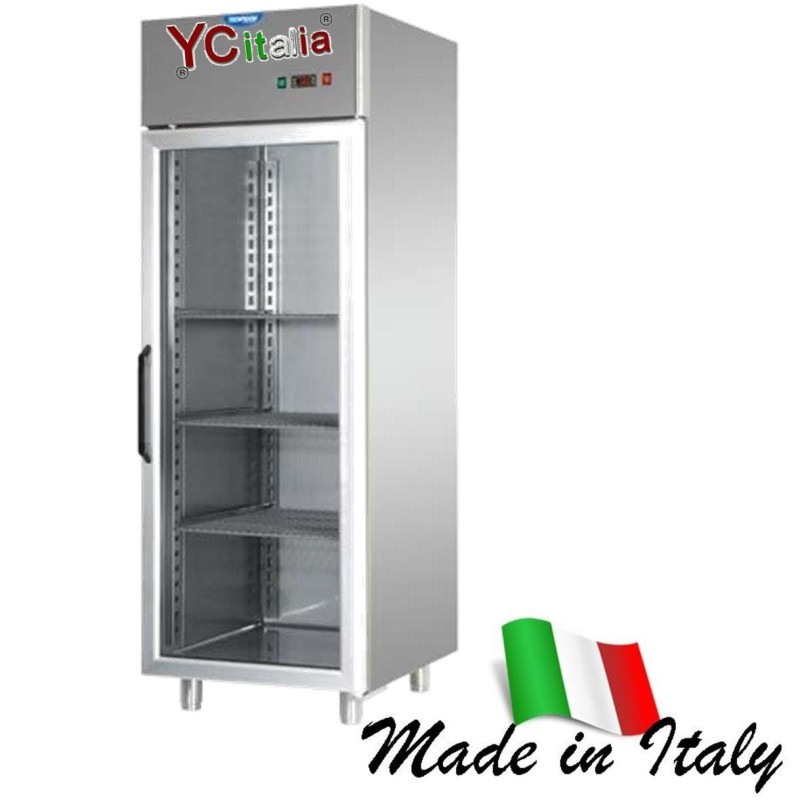 Armadio frigo 700 litri con porta a vetro