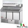 Banco per preparazione pizze con 3 ante|Saladette refrigerata a 3 porte