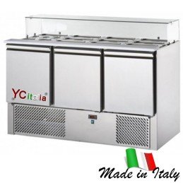 Saladette refrigerata 3 porte GN1/1 1365x700x1295h1.334,00 €1.334,00 €Saladette refrigerata a 3 porteF.A.R.H. Snc Di Bottacin Antonio & C