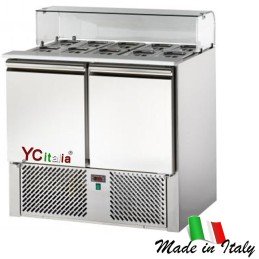 Saladette 2 ante con vetro dritto802,80 €892,00 €Saladette refrigerate a 2 porteF.A.R.H. Snc Di Bottacin Antonio & C