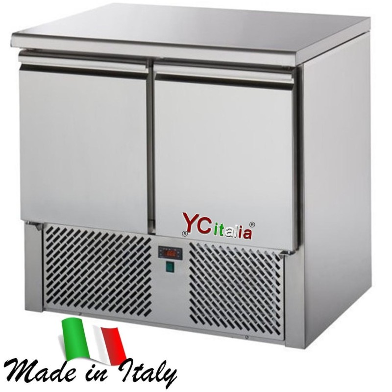 Saladette 2 porte con top in acciaio