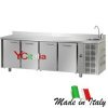 Banco refrigerato 4 porte +alzatina piano con vasca TN