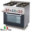 Cucina 4 fuochi 15,9 kw con forno a gas 1/1