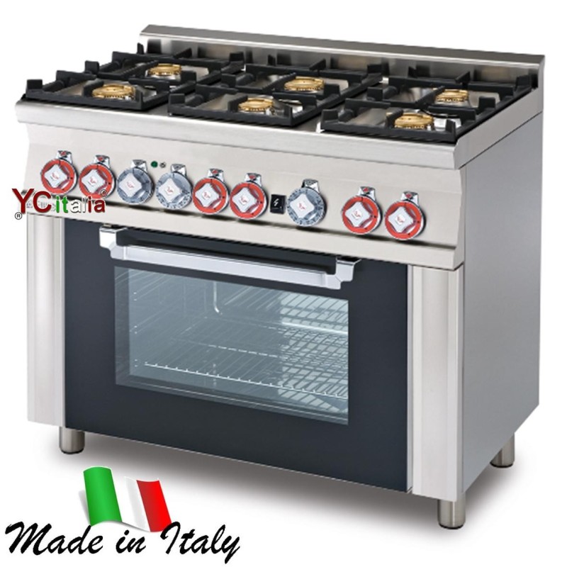 Cucina 6 fuochi forno a gas con grill