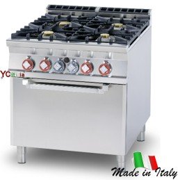 Cucina professionale gas con forno profondita 900|F.A.R.H. Snc Di Bottacin Antonio & C