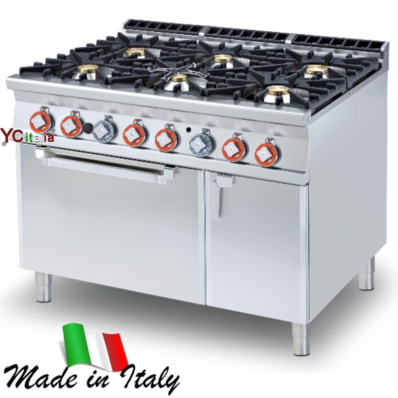 Cucina 6 fuochi con forno a gas3.132,00 €Cucina a gas professionale con forno profondita 900F.A.R.H. Snc Di Bottacin Antonio & C