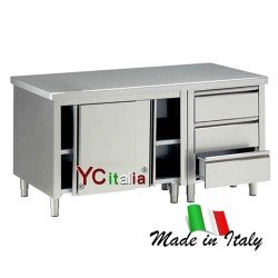 Tavolo armadiato con cassettiera sx