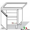 Tavolo inox uscita con porte battenti