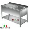 Lavello inox 600 una vasca e sgocciolatoio467,00 €467,00 €Lavelli in acciaio inox su gambeF.A.R.H. Snc Di Bottacin Antonio & C