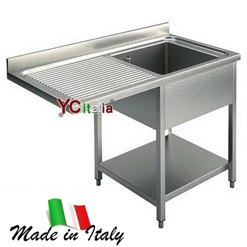 Lavello aperto inox a sbalzo 600