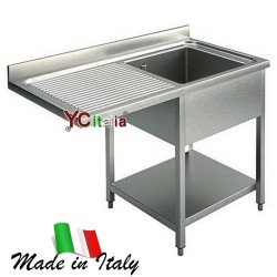 Lavello aperto inox a sbalzo 700