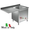 Lavello inox armadiato a sbalzo 600