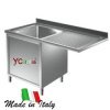 Lavello inox armadiato a sbalzo 600