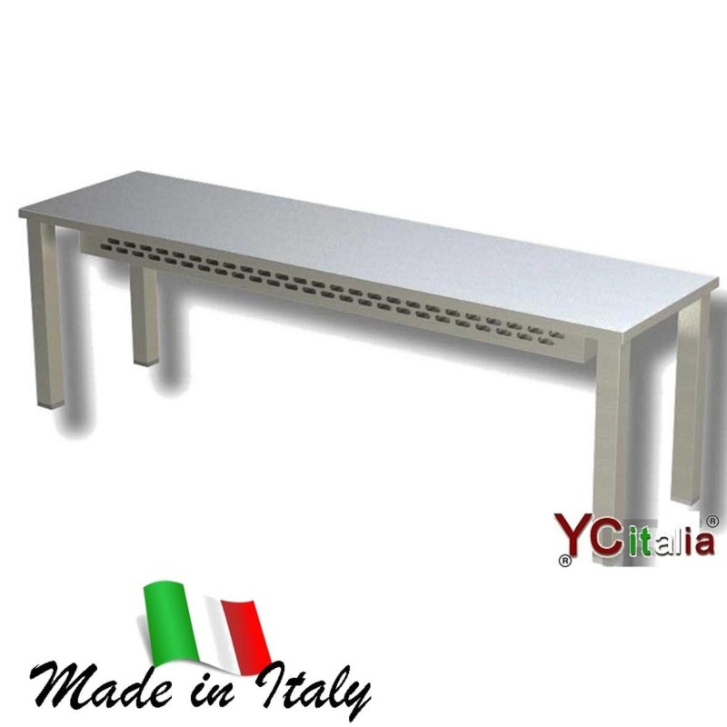 Mensola a ponte inox con corpo riscaldante