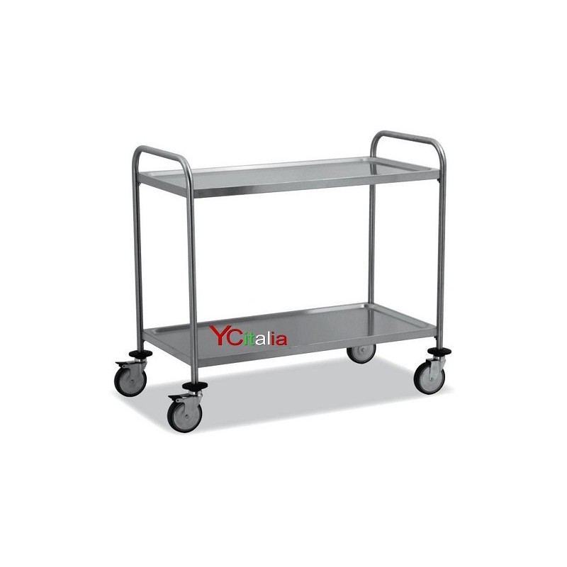 Carrello inox 2 piani