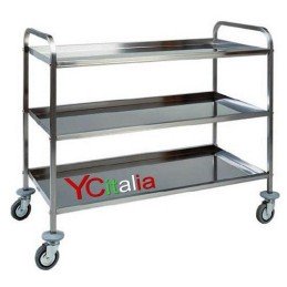 Carrello inox 3 piani