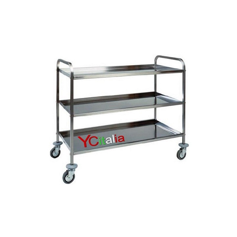 Carrello inox 3 piani