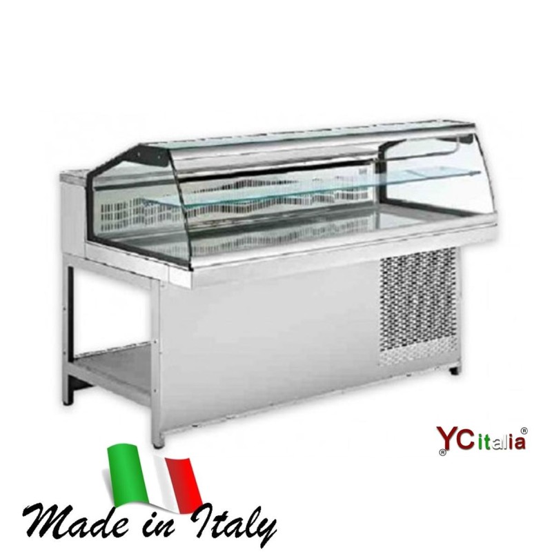 Tavola calda a secco vetri bassi curvi