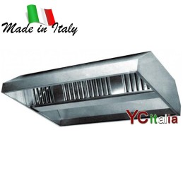 Cappa centrale profondità 1800|Cappe in acciaio professionali