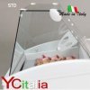 Vetrina 6 gusti con vetri dritti per esposizione gelato su vaschette