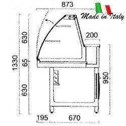Tavola bagnomaria vetri alti curvi|Vetrine vetri alti curvi bagnomaria semilavorati