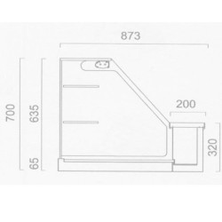 Vetrina bagnomaria vetri alti dritti
