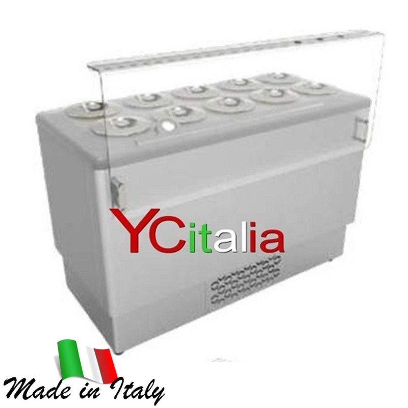 Vetrina gelati 10 gusti in acciaio con carapine2.250,00 €Vetrine con carapine standardF.A.R.H. Snc Di Bottacin Antonio & C