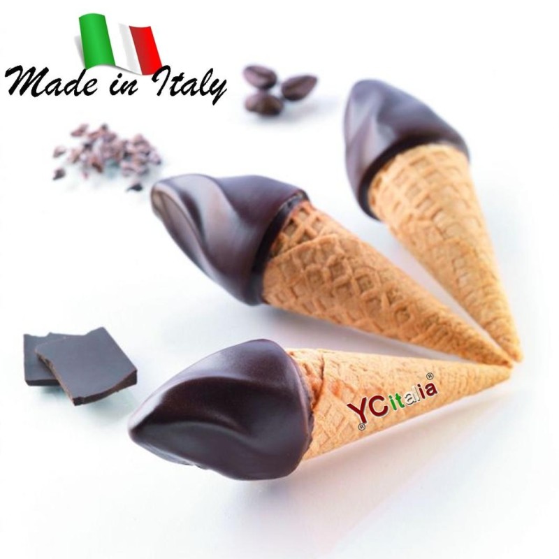 Stampo set 3 pz per cono gelato fiamma