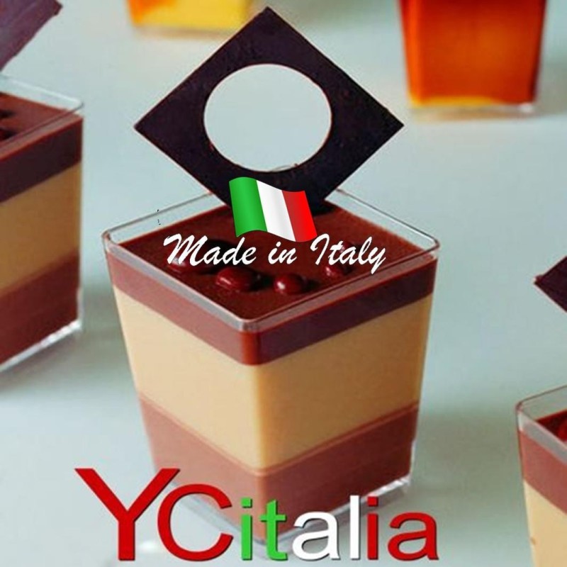 Bicchieri monouso cubo 120 ml, 100 pezzi|Contenitori monouso pasticceria