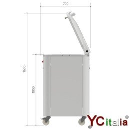 Spezzatrice automatica vasca rettangolare H125 mm|Automatica spezzatrice arrotondatrice 