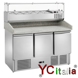 Banco pizza + sovrastruttura 6 x gn 1/4